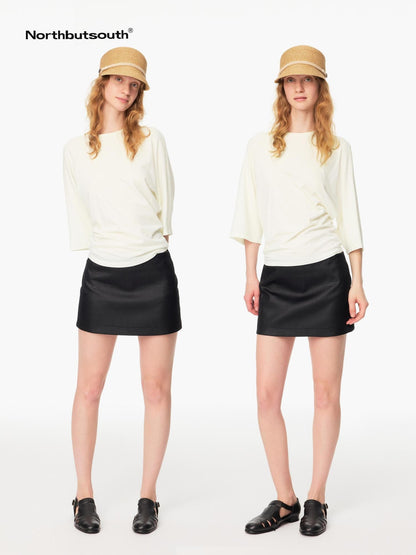 Northbutsouth A Line Coated Texture No Waistband Mid Low Rise Women&