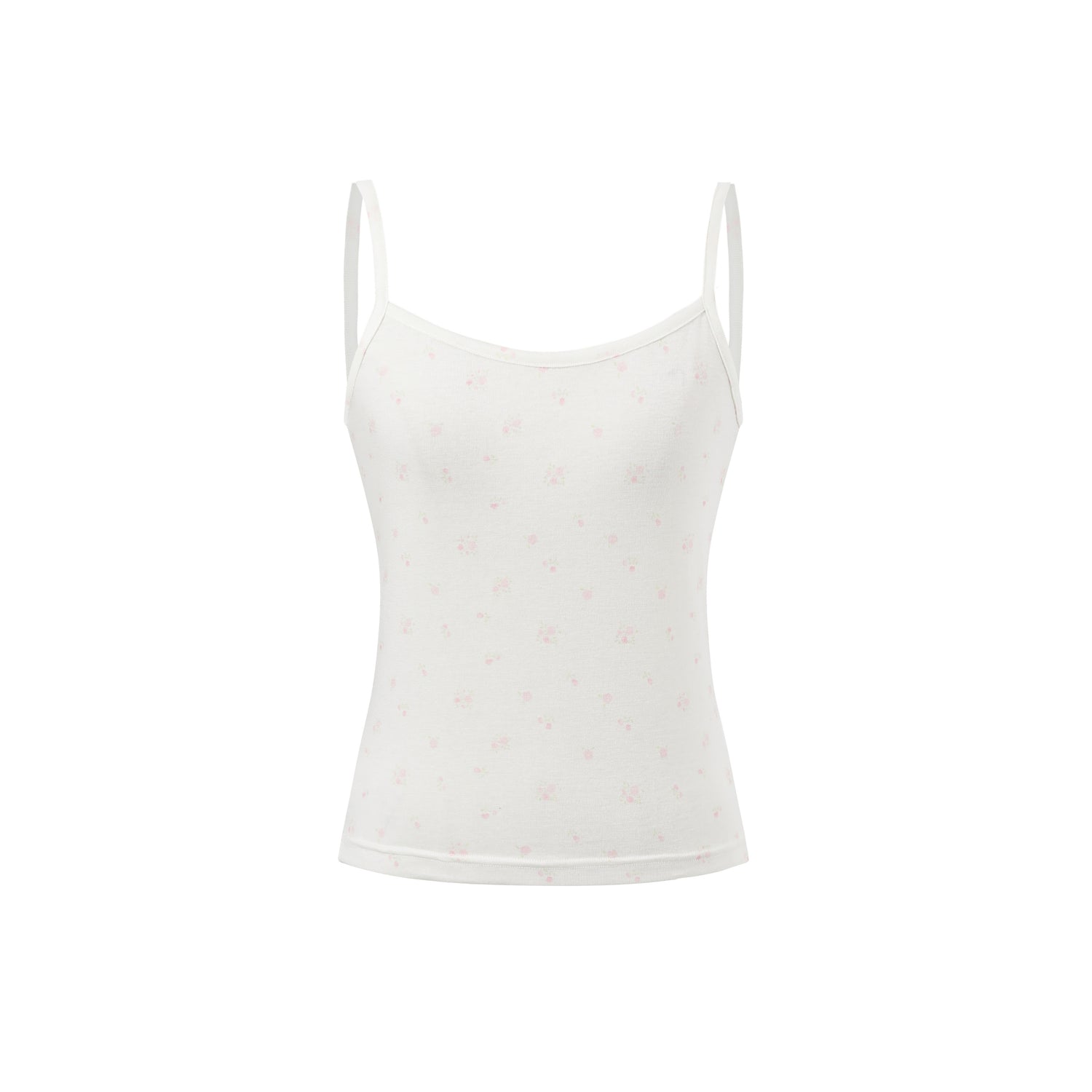 7Shiftin Floral Cami Two Piece Set Round Neck High Waist Women Casual Basic Crop Tops