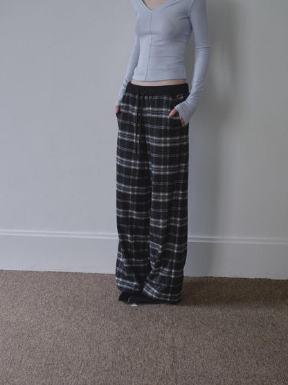 DKZ OFFICIAL Black Plaid Pockets Women&