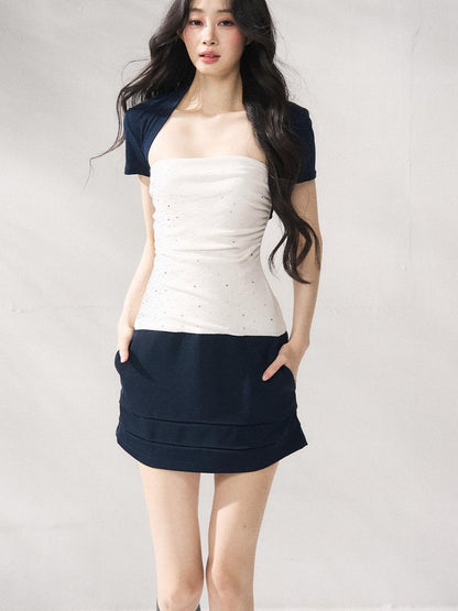7Shiftin Ensemble chic à taille haute composé d&