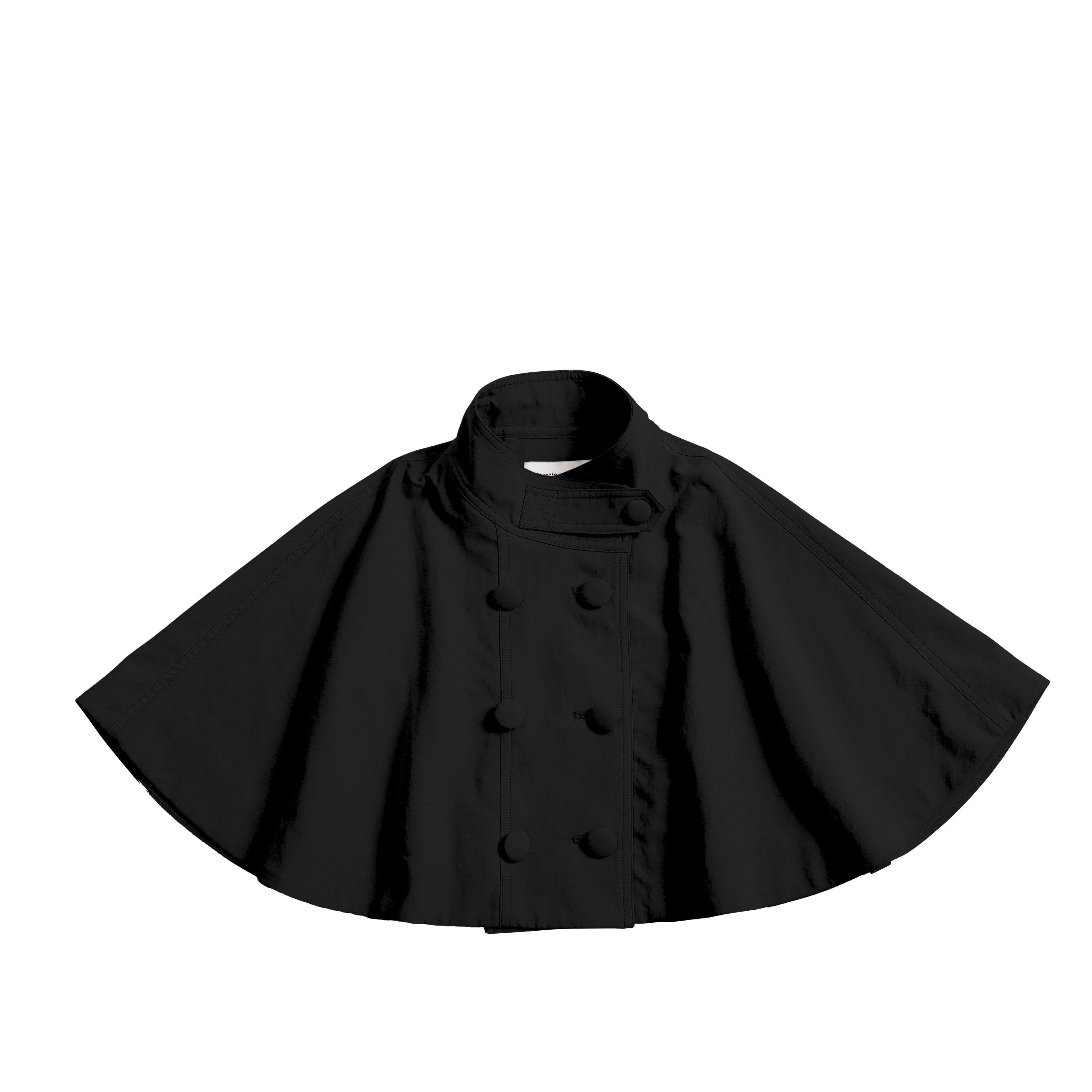 Northbutsouth_Mini_Cape_Double_Breasted_Small_Stand_Collar_Women&