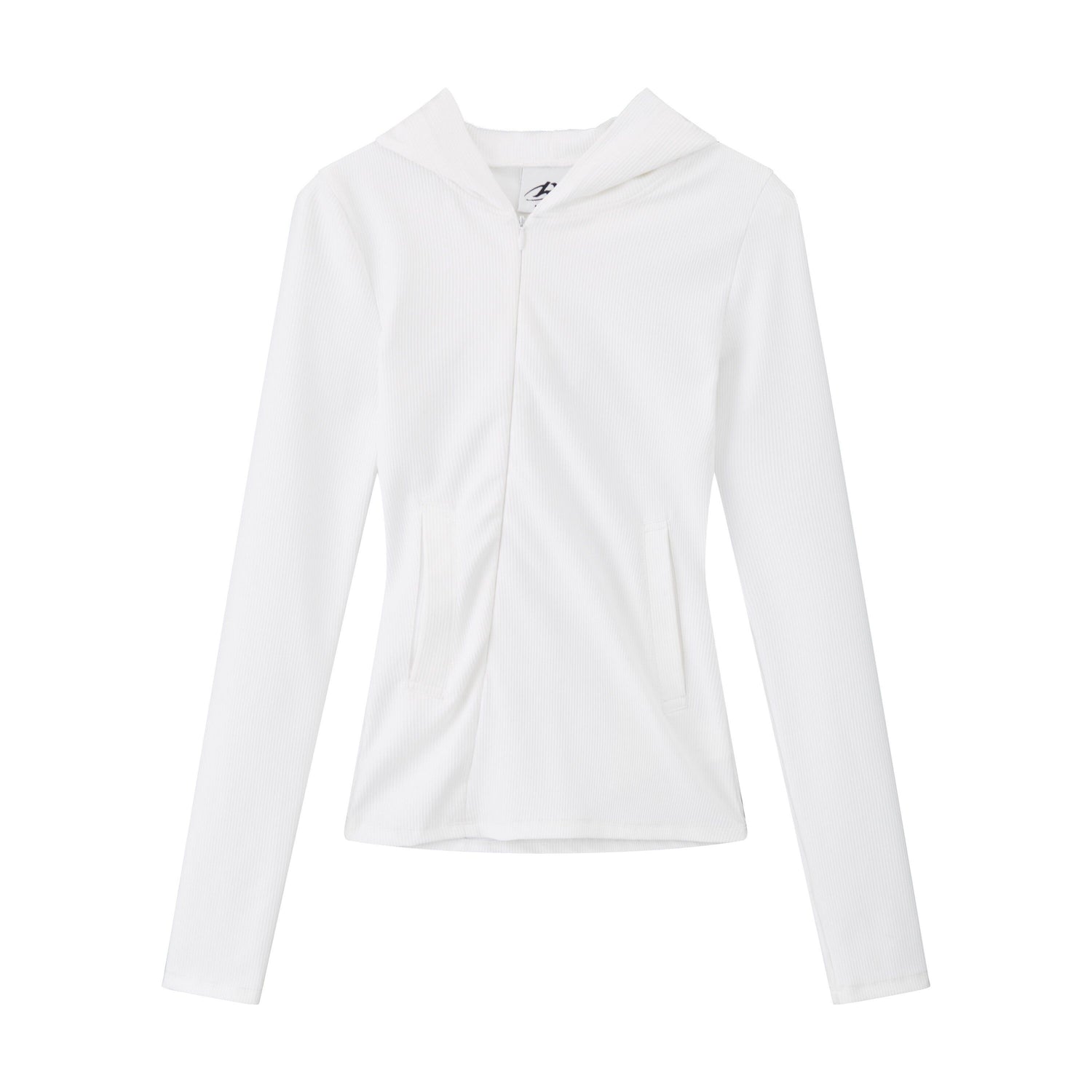 RUN TO THE FUTURE Moisture Wicking Vintage Commuter Slim Hooded White Women Long Sleeve T-Shirts