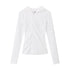 RUN TO THE FUTURE Moisture Wicking Vintage Commuter Slim Hooded White Women Long Sleeve T-Shirts