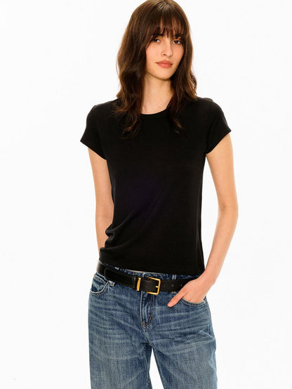 Northbutsouth Multicolor Round Neck Slim Crop Women&