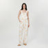 The NeverMore Pure Cotton High Waist Wide Leg Original White Casual Straight Pants