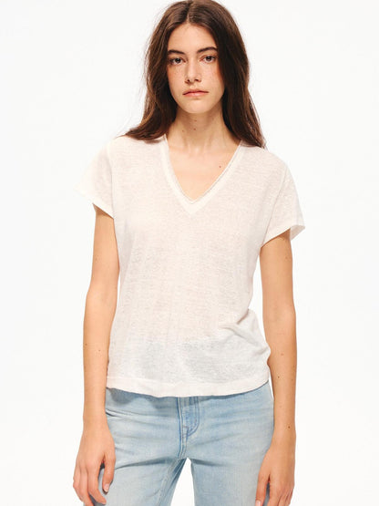 Northbutsouth Multicolor Snowflake V-neck Rolled Hem Women&