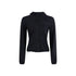 RUN TO THE FUTURE Breathable Upf110 Protection Slim Fit Hooded Zip Cropped Female Black Hoodies