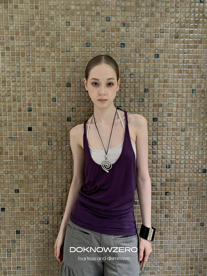 DKZ OFFICIAL Colorblock Offset Twist Knot Women&