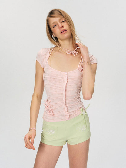 The NeverMore Eco Viscose Stretch Vintage Slim Short Sleeve Ladies Crop Tee Basic Crop Tops