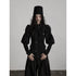 INDULGE_Stretchy_Waist_Cinch_Gothic_Loose_Fit_Button_Front_Women_Black_Cropped_Jackets_MISSTT