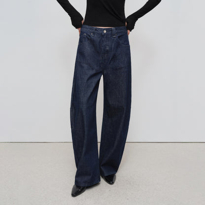 RUN_TO_THE_FUTURE_Breathable_Cotton_Pleated_Loose_Wide_Leg_Low_Rise_Women_Raw_Denim_Straight_Jeans_MISSTT