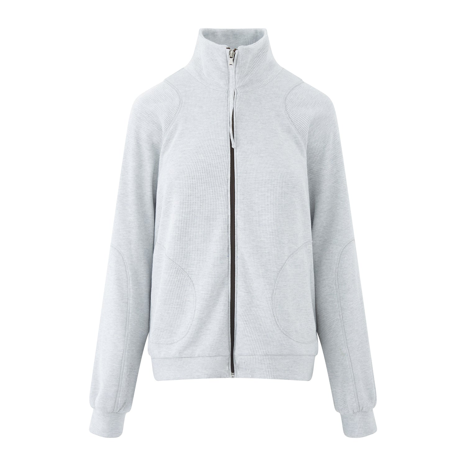 RUN_TO_THE_FUTURE_Original_Design_Loose_Zip_Collar_Light_Gray_Unisex_Poly_Cotton_Sweatshirts_MISSTT