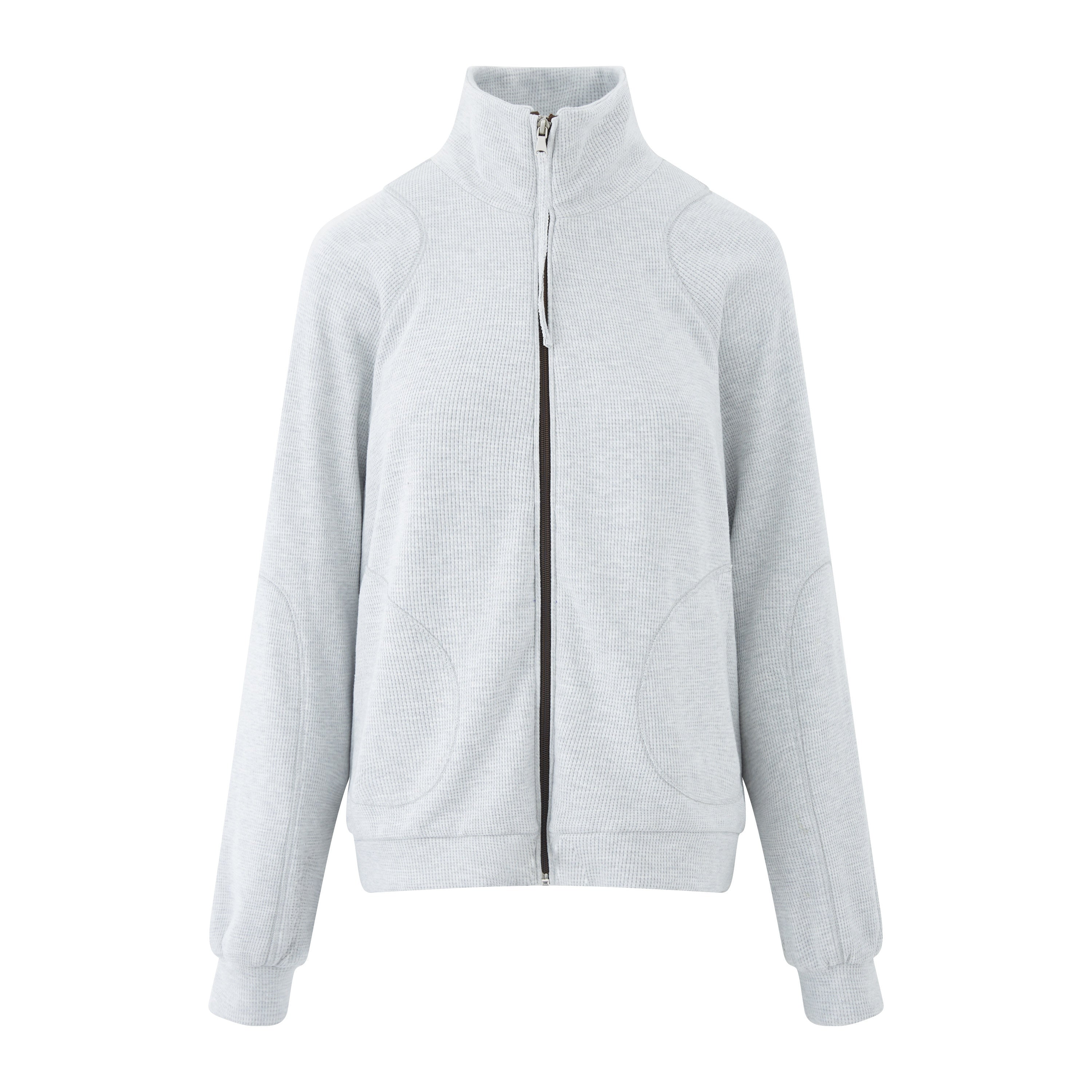 RUN_TO_THE_FUTURE_Original_Design_Loose_Zip_Collar_Light_Gray_Unisex_Poly_Cotton_Sweatshirts_MISSTT