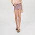The NeverMore Slimming Stretch Mid Waist Bodycon Pencil Women Purple Polyester Skirts