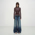 RUN TO THE FUTURE Stretch Wool Slim Crew Neck Casual Womens Moisture Wicking Long Sleeve T-Shirts