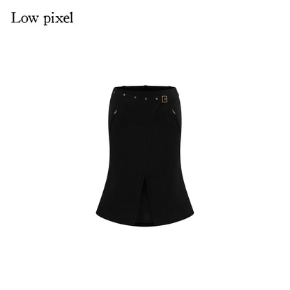Low_pixel_Wool_Blend_Lined_Patchwork_Hline_Slim_Low_Waist_Black_Side_Zip_Midi_Skirts_MISSTT