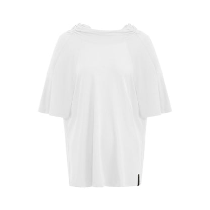 RUN_TO_THE_FUTURE_Soft_Modal_Casual_Loose_Solid_Mid_Length_Women_Short_Sleeve_T-Shirts_MISSTT
