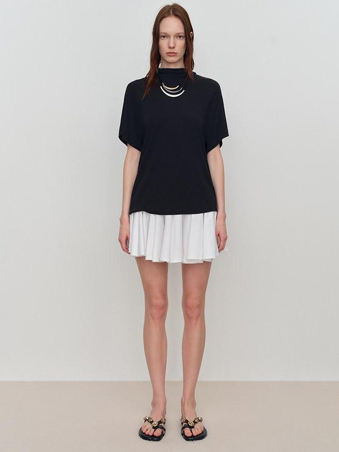 RUN TO THE FUTURE Soft Modal Casual Loose Solid Mid Length Women Short Sleeve T-Shirts