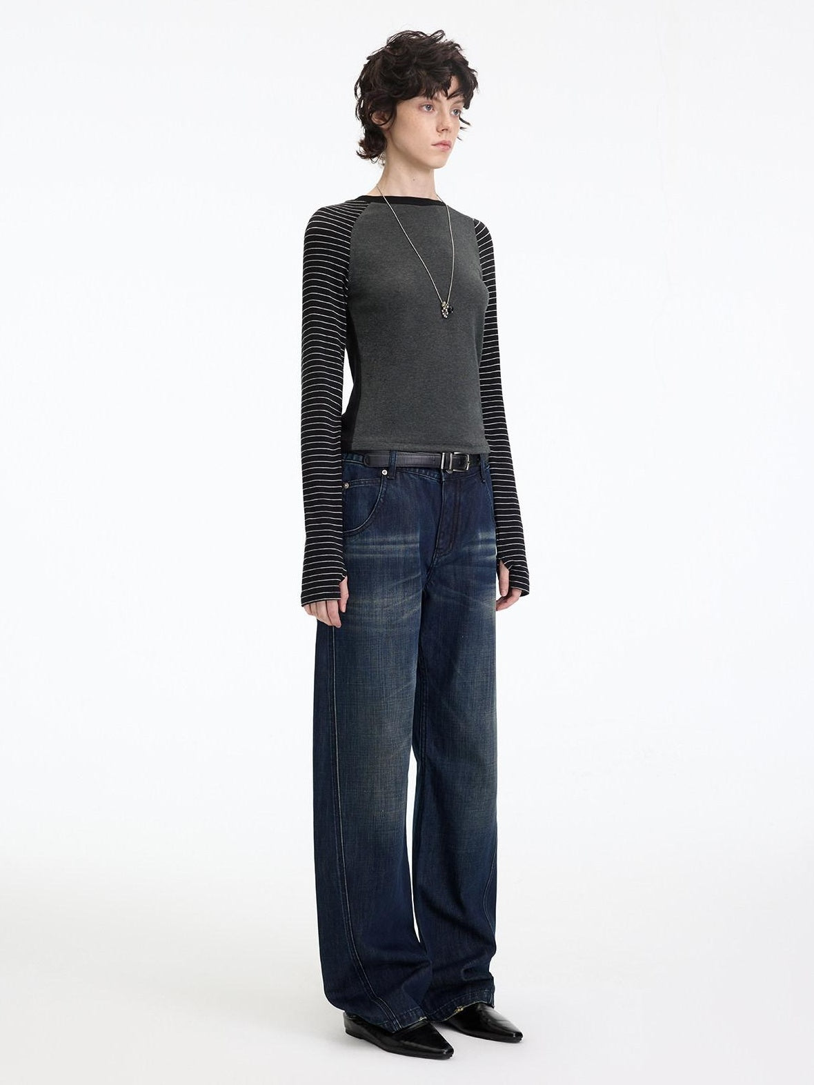 RUN TO THE FUTURE Vintage Washed High Cotton Relaxed Mid Low Waist Women Zip Fly Straight Jeans