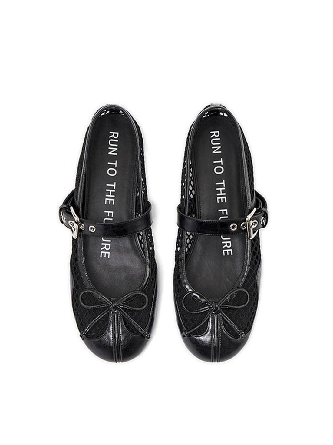 RUN TO THE FUTURE Breathable Cutout Slip On Casual Ballet Round Toe Lambskin Insole Flats