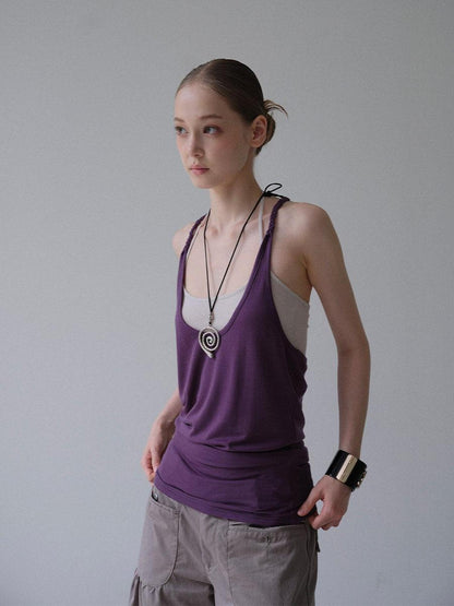 DKZ OFFICIAL Colorblock Offset Twist Knot Women&