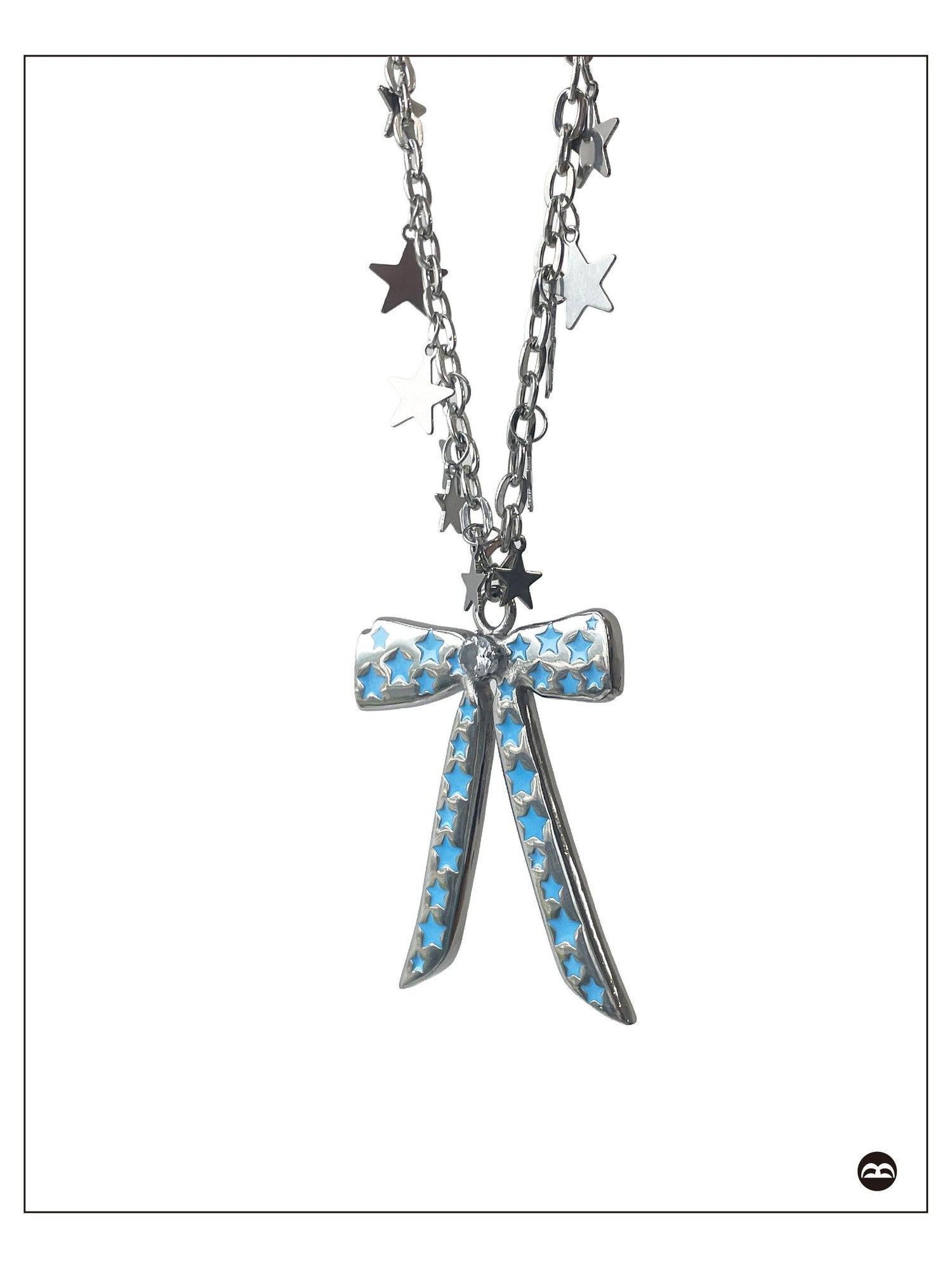 takeabreak Butterfly Bow Blue Star Resin Zircon Long Women&