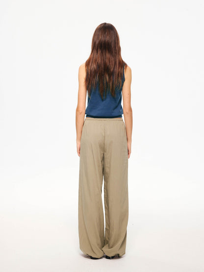 Northbutsouth Black Cooling Elastic Waist Tapered Women&