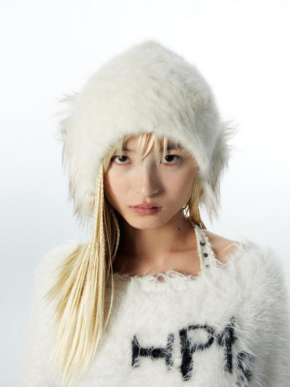 nit alcove Handmade Warm Studded Casual Round Top Unisex Acrylic Pullover Beanies