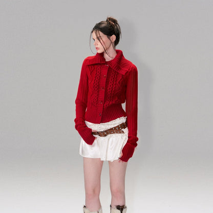 The_NeverMore_Soft_Acrylic_Vintage_Slim_Fit_Short_Sleeve_Buttoned_Pullover_Knit_Sweaters_MISSTT