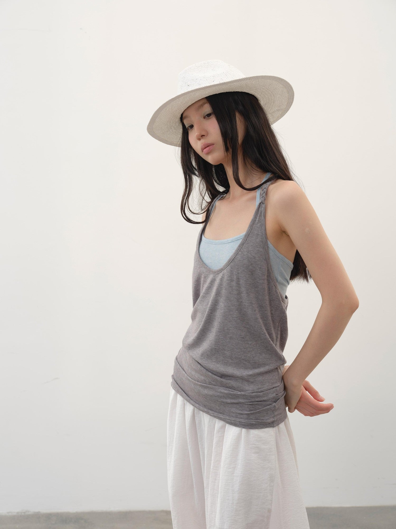 DKZ OFFICIAL Colorblock Offset Twist Knot Women&