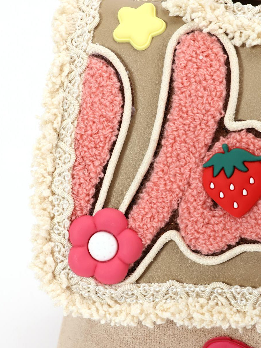 Biling Jewelry Bureau Original Niche Bag Sweet Backpack Spring New Cute Strawberry Bear Doll Shoulder Bag