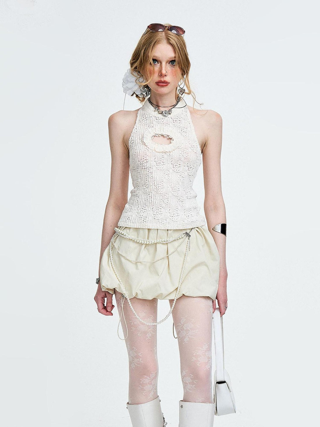 The NeverMore Distressed 3D Embellished Low Waist Street Style Denim Women Casual Mini Skirts