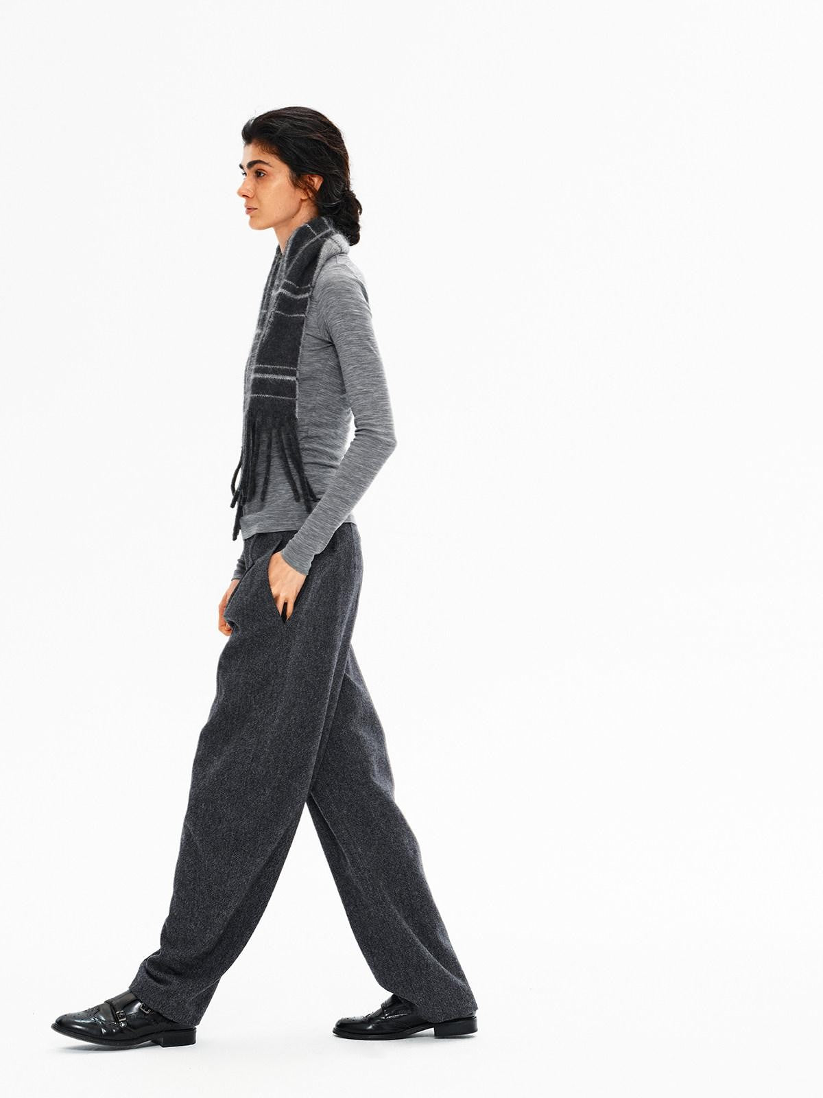 Northbutsouth Melange Drapey No Waistband Curved Leg Women&