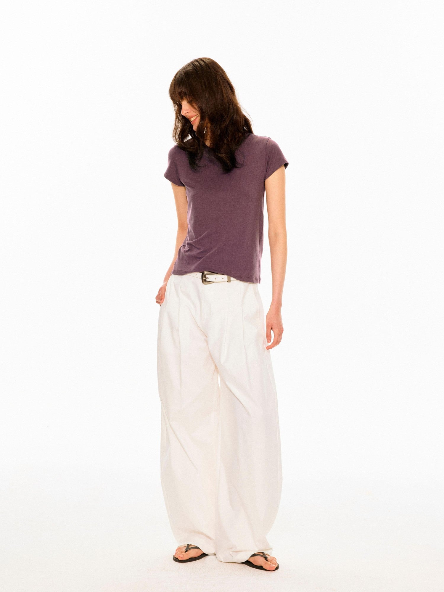 Northbutsouth Multicolor Round Neck Slim Crop Women&