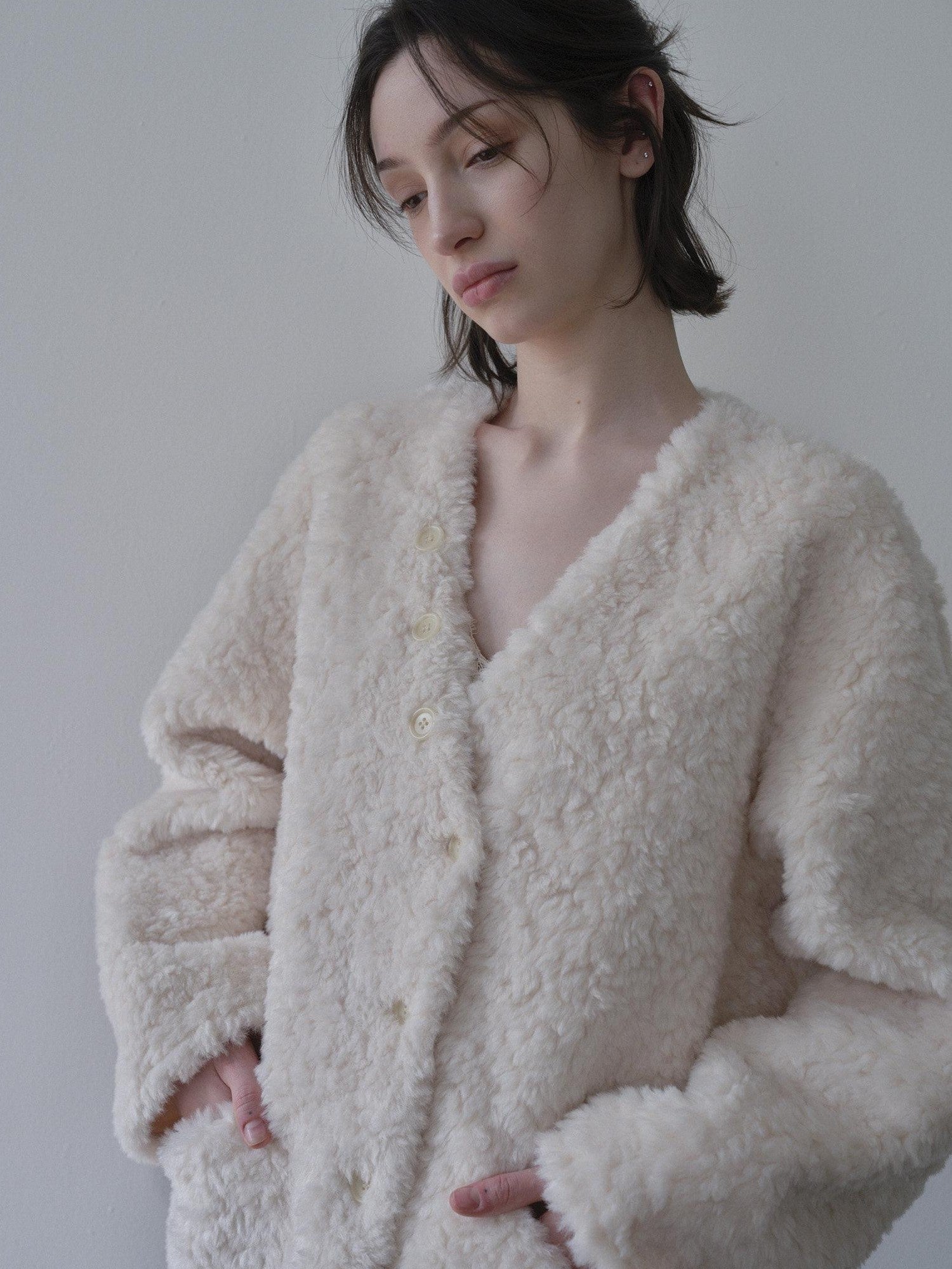 DKZ OFFICIAL Fluffy Detachable Faux Fur Scarf Collar Women&