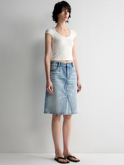 RUN TO THE FUTURE Versatile Slim Fit Short Solid Viscose Cotton Blend Women T Shirt Crop Tops