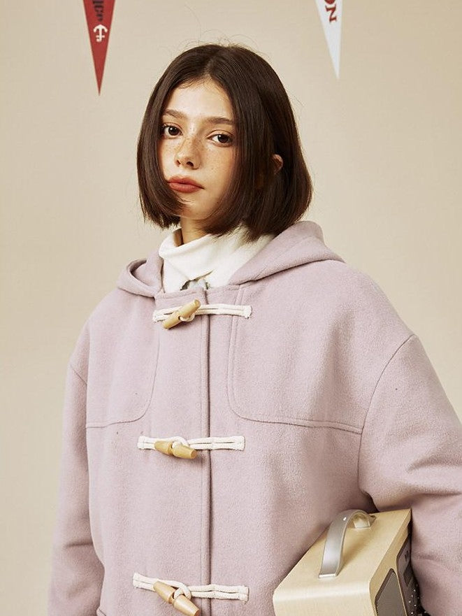 NAPSNAPS Retro Hooded Toggle Padded Women&