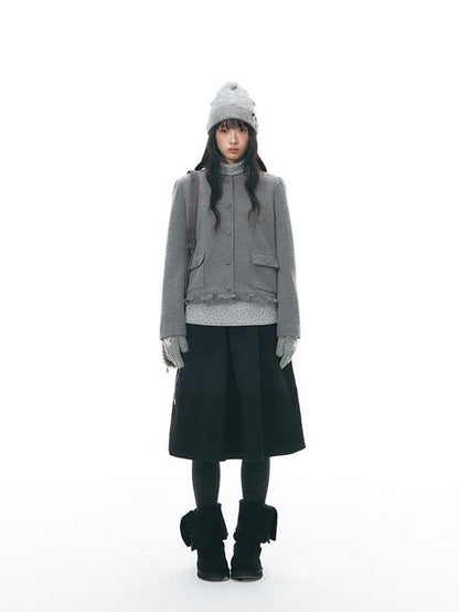 NAPSNAPS Star Print Brushed Fleece High Neck Women&
