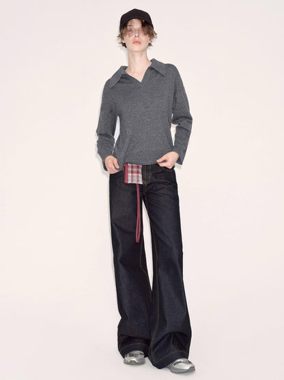 RUN TO THE FUTURE Vintage Low Waist Raw Denim No Stretch Zip Fly Women Straight Jeans