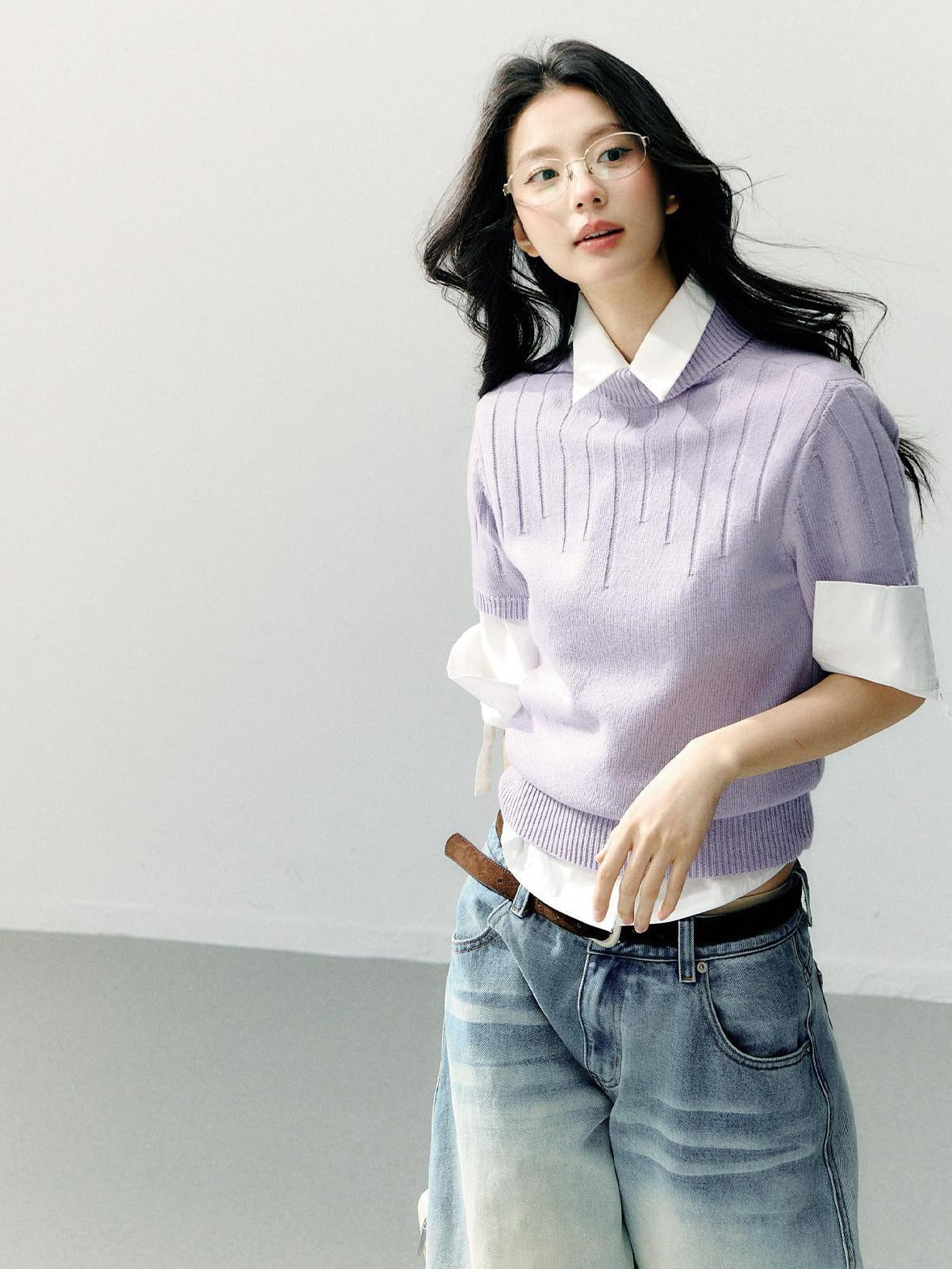 7Shiftin Cozy Versatile Relaxed Fit Commuter Office Knit Pullover For Women Sweaters