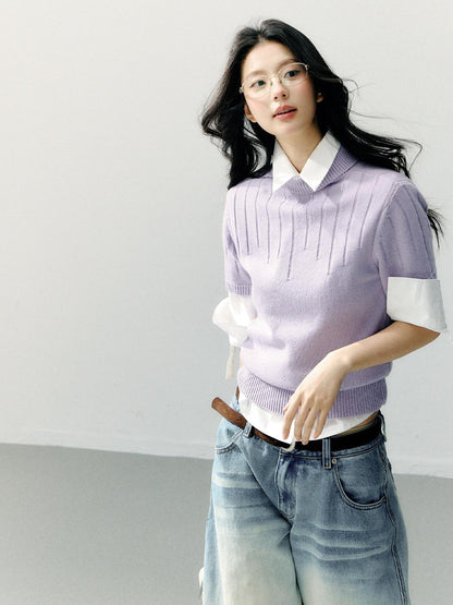 7Shiftin Cozy Versatile Relaxed Fit Commuter Office Knit Pullover For Women Sweaters