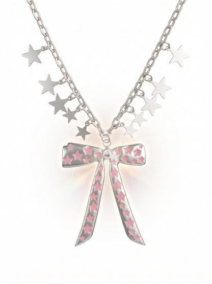 takeabreak Pink Blue Sweet Cool Bow Star Synthetic Gem Women&