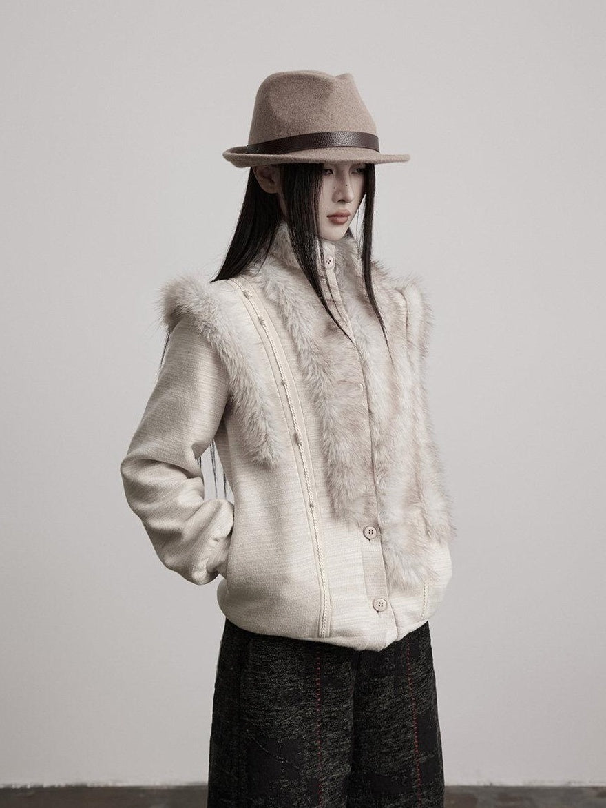 INDULGE Warm Oversized Dark Gothic Button Long Sleeve Women Poly Viscose Casual Jackets