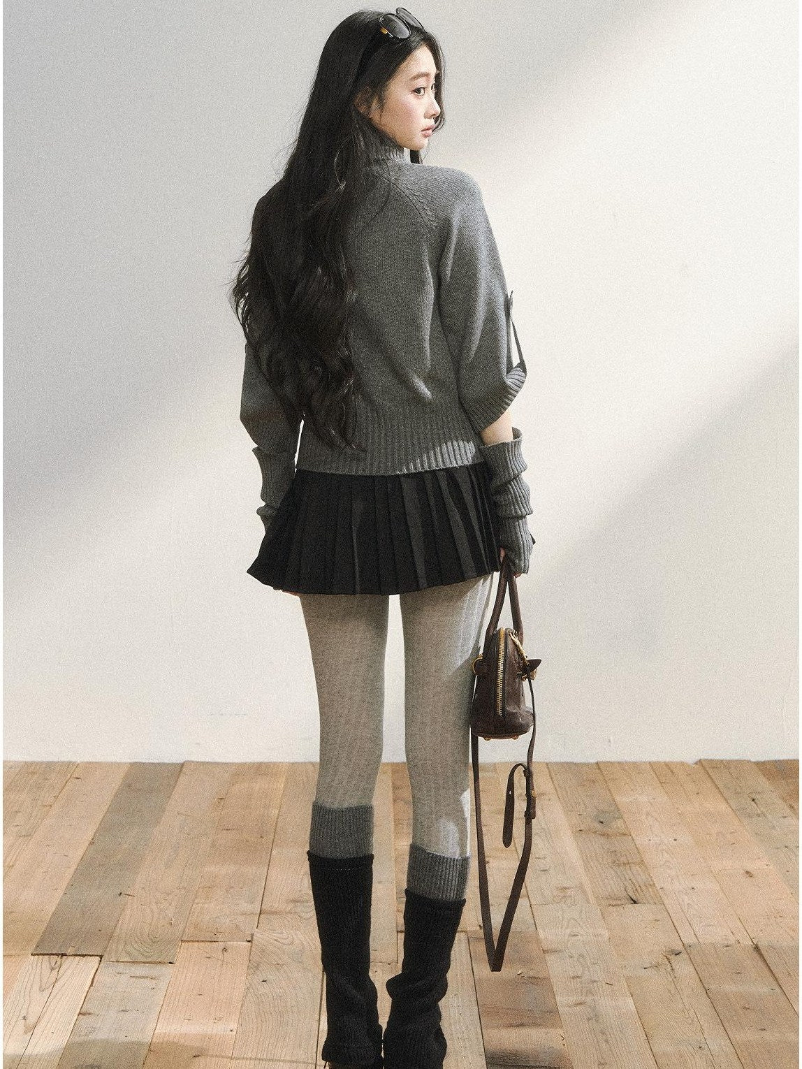 7Shiftin Cozy Vintage Slim Fit Turtleneck Pullover Women Plaid Knitwear Tops Sweaters