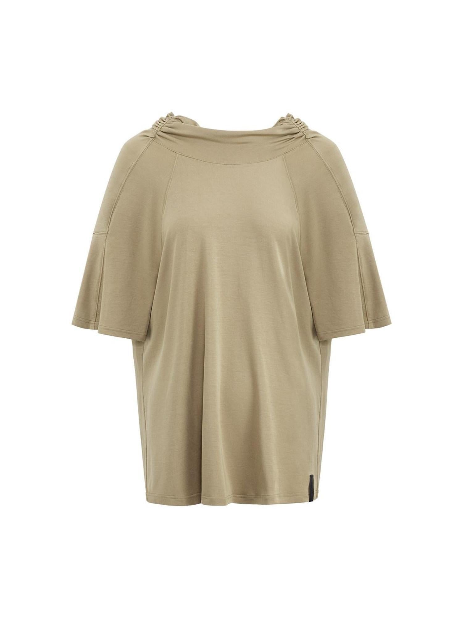 RUN TO THE FUTURE Soft Modal Casual Loose Solid Mid Length Women Short Sleeve T-Shirts