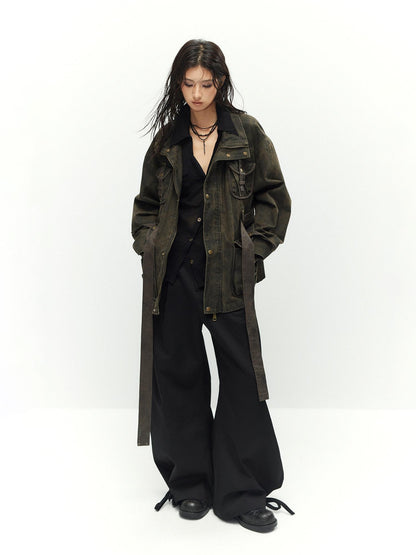 Low pixel Insulated Utility Slim Multi Pocket Stand Collar Women Cropped Jackets