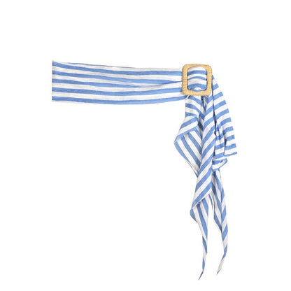 nit alcove Soft Breathable Cotton White Striped Teen Youth Unisex Scarf Accessories