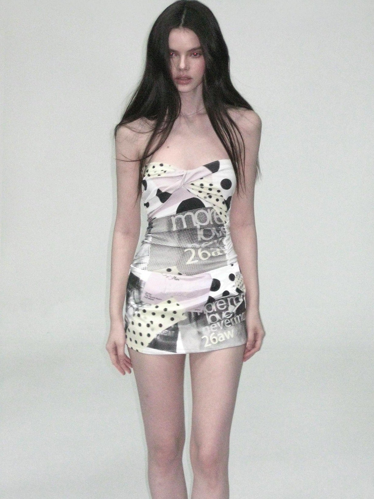 The NeverMore Cute Floral Print Sweet Slim Fit Regular Length Off White Sizes S M L Tube Tops