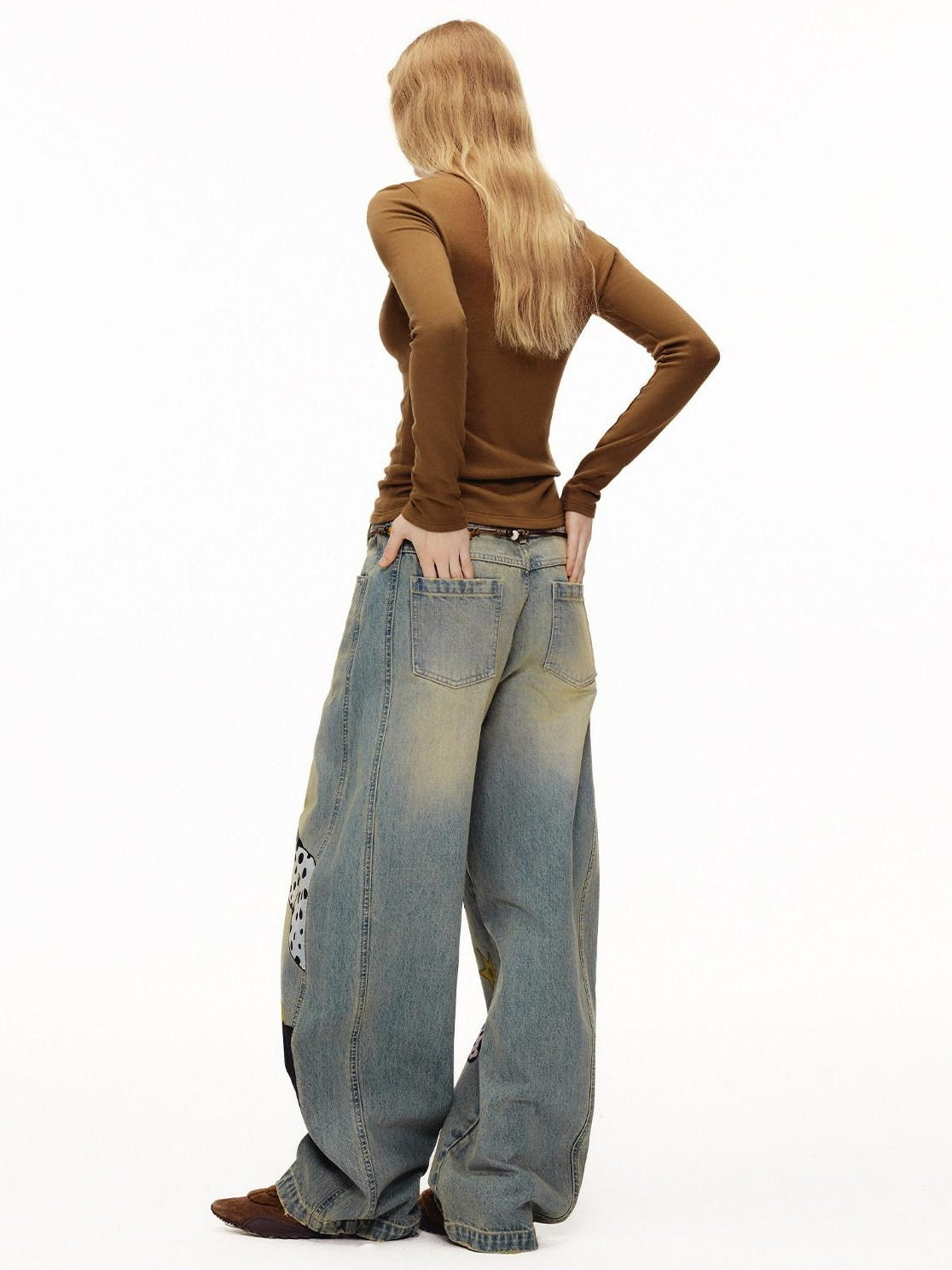 OuttheBlue Viscose Wool Stretch Slim Fit Henley Neck Women Cocoa Long Sleeve T-Shirts