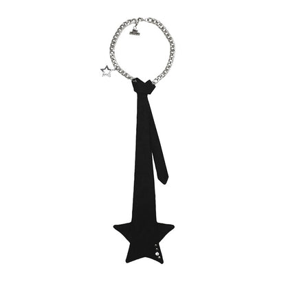 nit alcove Elegant Black White Polka Dot Arrow Tie Pendant Women Trendy Necklaces
